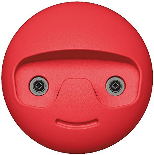Preisvergleich Produktbild GedoTec® Design Wand-Garderobe Garderobenhaken kinder - Modell SMILE / Mantelhaken Kunststoff rot / Kleiderhaken Ø 119 mm / Moderner Kinderzimmer Haken sichtbar verschraubt / Markenqualität für Ihren Wohnbereich