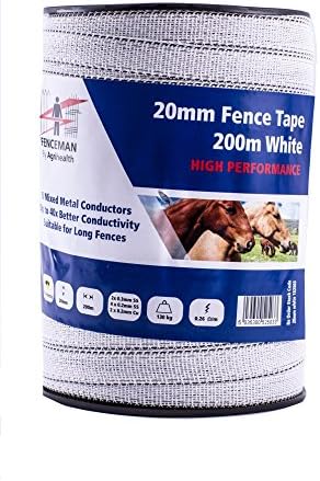 Fenceman High Performance White Tape 20mm x 200m