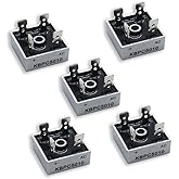 KUBOWAI 5 Piece KBPC5010 Bridge Rectifier Diode Set, 50 A 1000 V Single Phase Full Wave Metal Housing 4 Pin Through Hole