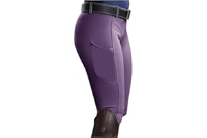 IQYU Pantalon d'équitation d'été pour femme - Pantalon de travail pour femme - Taille haute - Pantalon de jogging long avec poche pour téléphone portable - Pantalon d'équitation - Pantalon