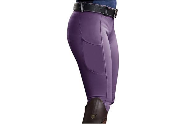 Ridleggings, dam, helsits, hög midja, ridbyxor med mobiltelefonficka, flickor, helsits, ridbyxor, utomhusbyxor, ridsport, leggings, stretch, chino, strumpbyxor för ridsport, hästträning