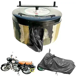 BIKEBLAZER Semi Automatic Bike Cover Water Resistant for Royal Enfield Classic 350, 500, Bullet 350, 500 Water Resistant Military Cover