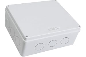 LEPEVNEY IP65 ABS Waterproof Junction Box - 300x250x120mm Dustproof Outdoor Project Box Cable Connection, White Protective Enclosure, 1 Pcs