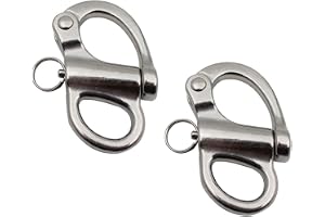 2-pack snäppbygel, 35 mm rostfritt stål snabbfrigörande fast snäpp-ankare schackel, multifunktionellt ögleknäppe för segelbåt