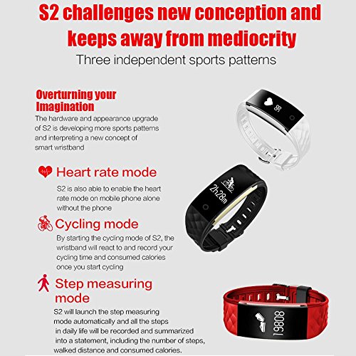 KOBWA Fitness-Tracker,Wasserdicht IP67 Herzfrequenz Fitnessarmband Smart Bracelet für IPhone IOS und Android Smartphone,Aktivitätstracker mit Schrittzähler,Pulsmesser,Kalorienzähler,Schlafanalyse, Push-Message und Anrufe, ID Benachrichtigung - 3