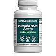Pumpkin Seed Capsules 2,000mg | with Added Zinc & Selenium | Supports Healthy Metabolism and Cognitive Function | 180 Easy-to-Swallow Capsules = 6 Months’ Supply | Made in The UK and GMP Certified