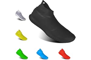 LEGELITE Reusable Silicone Waterproof Shoe Covers, No-Slip Silicone Overshoe Rain Shoe Cover for Men, Women and Kids