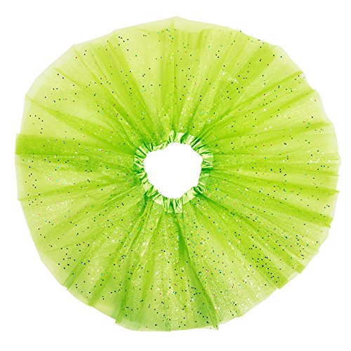Ibepro® Girls Party Tutus Dance Tutu Skirt for Dress Up & Fairy Costumes Princess Ballet Dance Stars Sequins Tutu (Green)