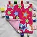 Baby taggie security blanket, taggy baby comforter - Pink Star