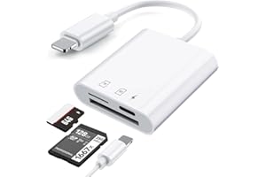 UNNDERWISS Lettore schede sd sd card reader lettore sd per i-Phone i-Pad, 3in1 adattatore scheda sd adattatore light-ning usb Ricarica e Lettura Simultanea Delle Schede per iOS MAC OS