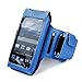 Produktbild Tuff-Luv Uni-sex Universal-Sportarmband mit Justierbarer und Abnehmbarer Smartphonetasche (iPhone 5s / 5c / 6 / SE Samsung Galaxy S3 S4 S5 / HTC One M7 M8 / Nexus 4 5 / Nokia Lumia) - Blau