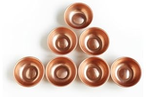 GENERIC Tibetan Buddhism Copper Offering Bowls, 47mm x 15mm, Set of 7, Meditation Ritual