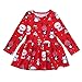 Produktbild Mädchen kleider Xinan Kleinkind Baby Girls Kleidung Langarm Dress Kostüm Outfits Party Kleid (Rot, 100)