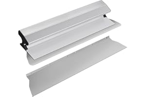 DrRobor Flächenspachtel 600mm, Profi Finish Spachtel Werkzeug mit Ergonomischem Griff und Austauschbarem Edelstahlblatt 0,5mm - Breite: 600mm