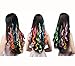 FESHFEN 10 Pcs Light Purple Curly Wave Clip on in Hair Extensions Hairpieces 18 Inches Long Remy Hair Colored Party Highlights Hair Accessories DIY Hair Decoration Cosplay with Gift Hairpin