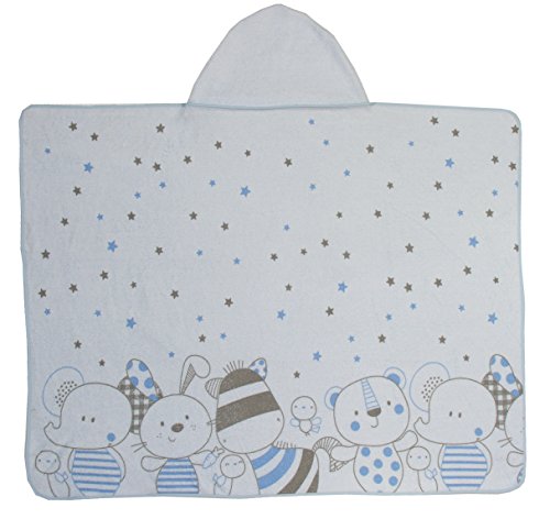 Ti TIN Capa de Baño de Bebé Bordada con Estampado y Capucha Suave y Absorbente | Toalla de Bebé con Capucha 100% Algodón, Colores Sólidos, 100x100 cm
