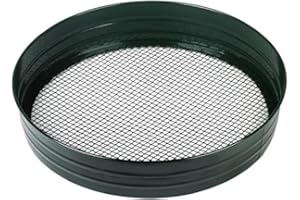 Muddy Hands Steel Garden Riddle Compost Soil Mesh Sift Sieve (1/4" Riddle)