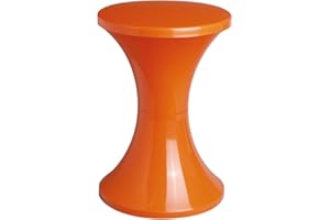 KLEIN & MORE Designklassiker Hocker Tam Tam Pop mit Stauraum unter der Sitzfläche, Stapelbar, leicht, orange