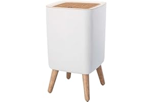 KITCHEN MOVE Poubelle sur pied de salle de bain touch 10L MALMO SQUARE Couleur bois