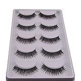 LHWY 5 Pair Natural Look False Eyelashes Voluminous Eyelashes Extension Makeup
