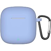Microsonic Huawei FreeClip 2 i&ccedil;in Kılıf Askılı Mat Silikon Mavi [FreeClip 2 ile Uyumlu Kılıf - Mavi]