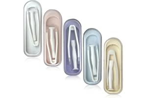 XENQITO 5 Pcs Pinces a lentilles de Contact, Ventouse pour Lentille Souple, Pince à épiler en Silicone, Ventouse Lentille Souples et rigides pour lentilles de Contact avec boîte pour Voyage