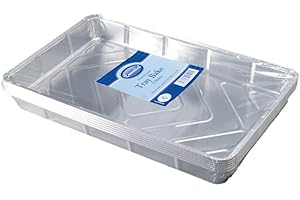 Essential Housewares Pack of 6 323mm X 201mm X 33mm Foil Tray Bakes 323mm x 201mm x 33mm