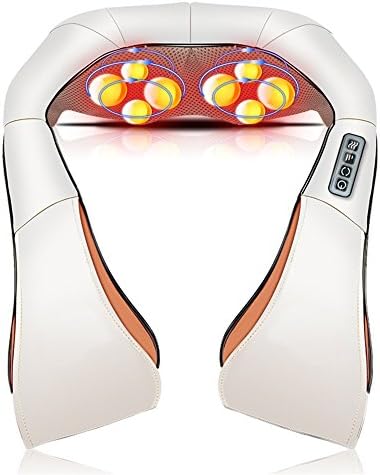 Cervical Back and Neck Massager Shawl Electric Roller Heat Device Manual China Home Car Massage Machine Function for Muscle Pain Relief Relaxtion on Office Home Car and Perfect Gift for Family Christmas Thanksgiving Birthday