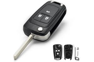 CHAEXII Replacement Astra Key Fob Case For Vauxhall Gtc Insignia Vectra Chevrole-t Cruze Captiva Orlando Buick Key Cover,3 Buttons Ope-l Astra Remote Control Key Fob