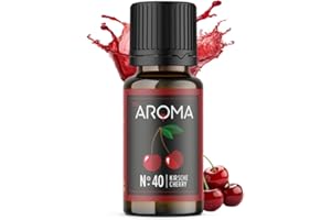 ‎MY AROMA myAROMA Flavour Drops, Kirsche 10ml, Natürlich Liquid Aroma ohne Künstliche Farbstoffe, Vegan Zuckerfreie Schokodrops, Kalorienfrei Lebensmittelaroma zum Backen, Essen und Trinken, No. 40