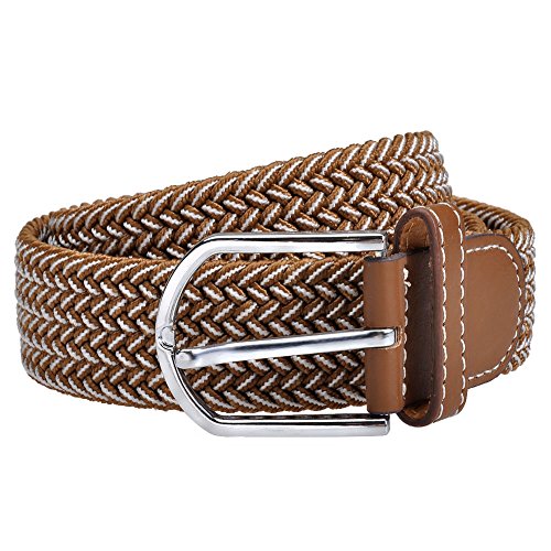 Ayliss - Cinturón - para Hombre Kaffe-Weiß Talla única