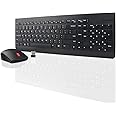 Lenovo 510 Wireless Keyboard and Mouse Set, 2.4 GHz Nano USB Receiver, Full Size, Island Key Design, Left or Right Hand, 1200 DPI Optical Mouse, GX30N81775, Black