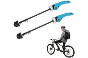 XYTAHDM 2 Pièces Axes De Roue Avant Et Arrière De Vélo À Dégagement, Libération Rapide de Vélo, Brochette de Vélo Déverrouillage Rapide, pour Plupart des Vélos, Vélo De Route VTT -Bleu