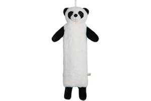 UMOI Premium Children's Hot Water Bottle Hose 0.9 litres with Beautiful Soft Faux Fur Cover, Bed Bottle Made of Natural Rubber, Heat Cushion, Various Models - New Model (Panda)