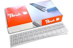 ‎PEACH Peach Drahtbinderücken - 3:1 - 34 Ringe - A4 - 100 Stück - 6mm - silber – PW064-01