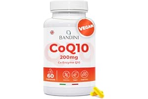 Bandini® CoQ10 200mg | 60 Vegan Capsules of High-Strength Co Enzyme Q10 (2-Month Supply) | Naturally Fermented & Lab Tested Ubiquinone Q 10 | High Absorption Coenzyme Coq 10 Supplement 100% Pure