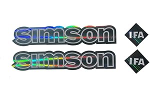 2TAKTSHOP Simson Oil Slick Regenbogen Holo Transparent Aufkleber Premium Tank Holo 4 teilig