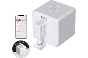 MOES Fingerbot Plus ZigBee Smart Switch Button Pusher, Mise à Niveau avec Contrôle Tactile, Compatible avec Smart Life App et MOES ZigBee Hub, Alexa, Google Home, Timer Control, IFTTT