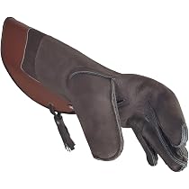 VlaMiTex J54 Falknerhandschuh für Falken und Habichte Greifvögel Handschuh aus Leder Braun