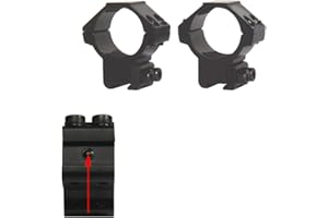 LENSOLUX Montura Doble para miras telescópicas de 30 mm en raíl - la Mejor conexión Entre el Arma y la mira óptica - Altura 14 mm
