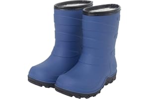 FUNCOO PLUS Kids Lined Wellies, Girls Boys Winter Warm Fleece Rain Boots Children Snow Boots Wellington Boots Size 9-3 UK Child