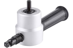 EUJGOOV Coupeur de Tôle à Double Tête, Outil de Grignoteuse en Métal Blechknabber Accessoire de Perceuse électrique Kit D'outils de Coupe de Grignoteuse