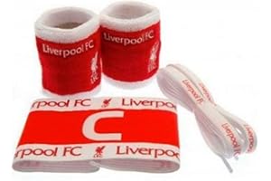 Hy-Pro Officially Licensed Liverpool F.C. Accessory Set - Liverpool Shoe Laces, Sweatbands, Captains Armband, Merchandise, Great Football Gift Idea