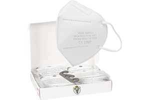TAYOGO SS-Medical 50 Mascherine FFP2 Bianche Certificate CE 2797 – 5 Strati, Filtrazione ≥99,5% – Anallergiche, Comode, Prive di Odore – Mascherina Bianca Ultra Confortevole Confezionate Singolarmente