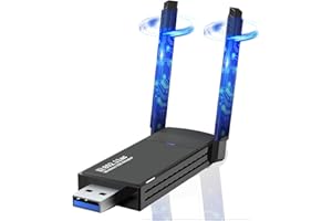 XIEANDKONG USB WLAN Adaptador PC, 1300Mbps WLAN Stick USB 3.0 WLAN Stick para PC WiFi Dongle 2.4GHz/5.8GHz Dual 5dBi Antena Adaptador Inalámbrico para Desktop, Laptop WinXP/7/8/10/vista/Linux