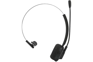 ANNADUE Casque Bluetooth Trucker avec Microphone, écouteurs sans Fil à Réduction de Bruit sur L'oreille, Jusqu'à 60 Heures de Temps de Travail, pour Skype,Téléphone,Ordinateur,Bureau,Maison,Centre d'appel