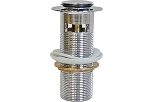 DOTTY DEALS 120mm Chromed Click Clack Basin Pop up Waste With Overflow Extra Long Sink Bowl Plug