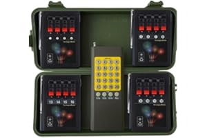 zenda club® Sistema di Trigger a Distanza per Fuochi d'Artificio - Kit Pirotecnico a 16 Canali con Telecomando senza fili - Scatola di immagazzinaggio resistente