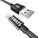 Price comparison product image Lightning Cable Toways iPhone Charger [Apple MFi Certified] Nylon Braided USB cable for iPhone X 8 Plus 8 7 Plus 7 6S Plus 6 SE 5S 5C 5, iPad 2 3 4 Mini, iPad Pro Air, iPod, Mavic - 3.3ft/1m Black