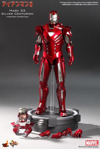 Hot Toys 1:6 Scale Iron Man MK33 Centurion Figure (Silver)